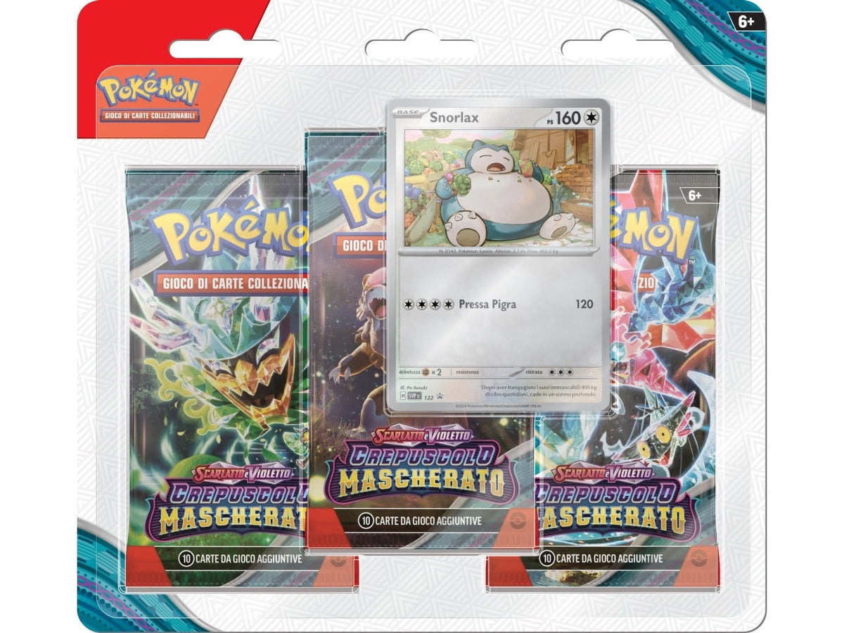POKEMON - Blister 3 Bustine + 1 Card Crepuscolo Mascherato - ITA Pokemon International