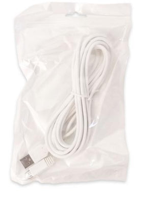 USB 3m Charging Cable for Wii U Gamepad (in F&G bag + label) Trade Invaders