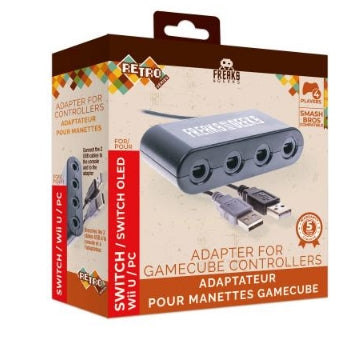 4 players Game Cube controller adapter to Wii U / SWITCH 1 and 2 Trade Invaders