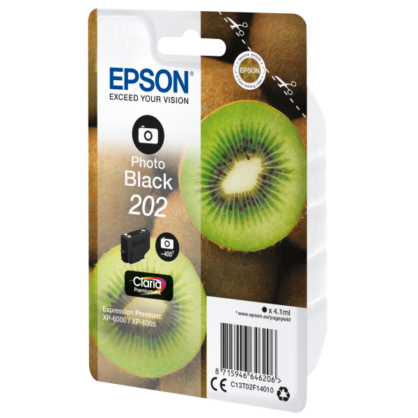 EPSON 202 CARTUCCIA INK 4.1 ML NERO FOTOGRAFICO - Disponibile in 3-4 giorni lavorativi Epson