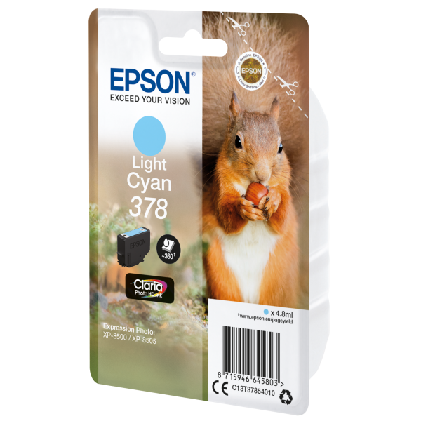 EPSON 378 CARTUCCIA INK 4.8 ML CIANO CHIARO - Disponibile in 3-4 giorni lavorativi Epson