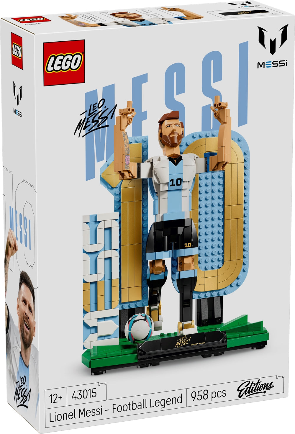LEGO 43015 EDITIONS SPORTS - Lionel Messi - Leggenda del calcio LEGO