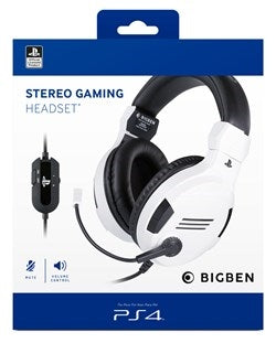 BIGBEN OLP Cuffie Stereo Gaming Bianca PS4/PC Big Ben