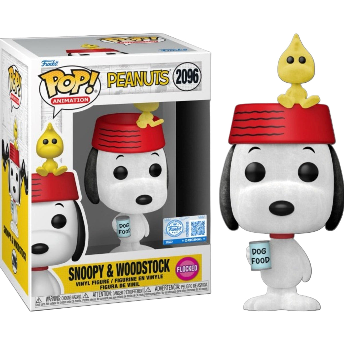 FUNKO POP Animation: Peanuts - 2096 Snoopy With Woodstock (Flocked) (Exclusive) 9cm Funko