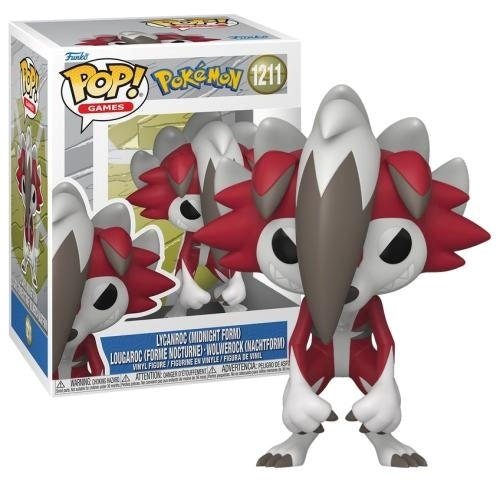 FUNKO POP Games: Pokemon - 1211 Lycanroc (Midnight Form) 9cm Funko