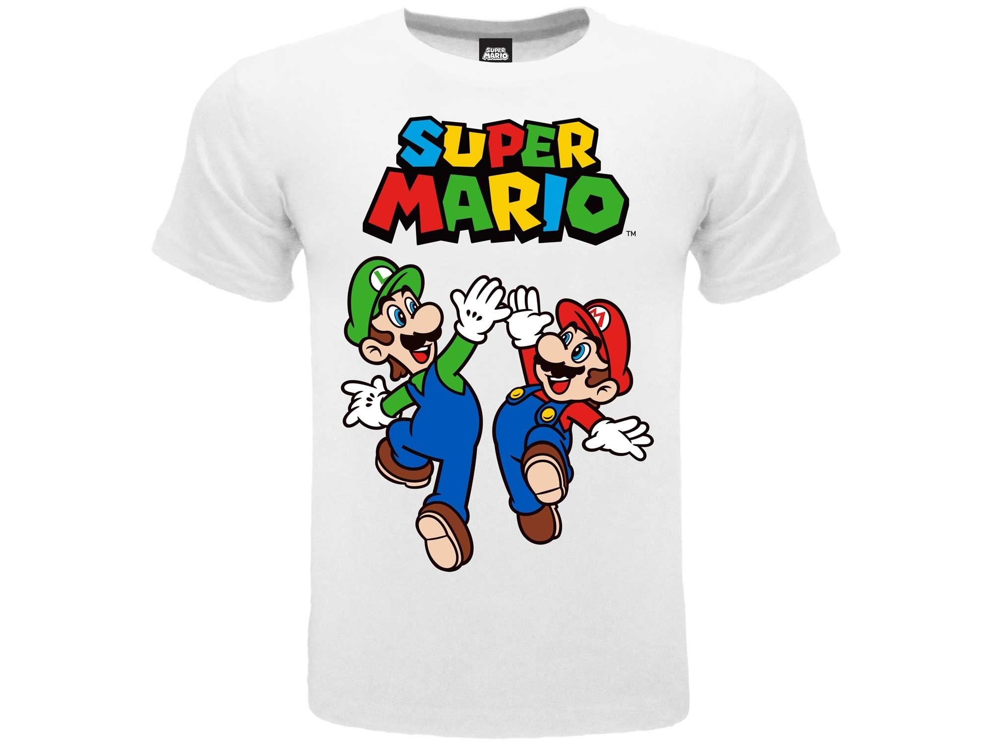 NINTENDO: SUPER MARIO MARIO & LUIGI T-shirt 12/13 Bianca - Disponibile in 2/3 giorni lavorativi