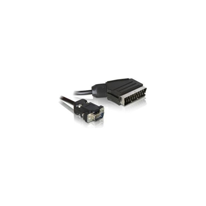 Link cavo video scart maschio (output) - vga maschio (input) mt 2 - Disponibile in 3-4 giorni lavorativi