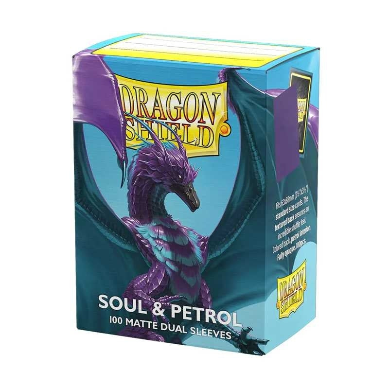 DRAGON SHIELD Dual Matte Sleeves - Soul & Petrol (100 Sleeves) Dragon Shield