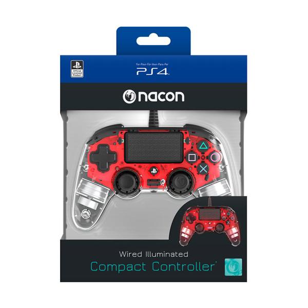 PS4 NACON OLP Compact Controller WRD Illuminated Rosso PS4 Accessori - Disponibile in 2/3 giorni lavorativi