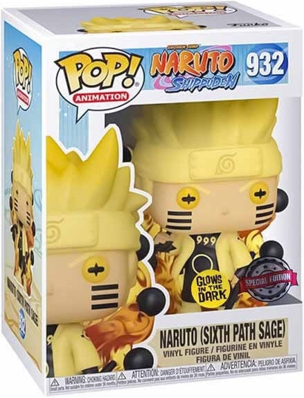 FUNKO POP  Naruto - 932 Naruto Six Path Sage (Glow) 9 cm Funko