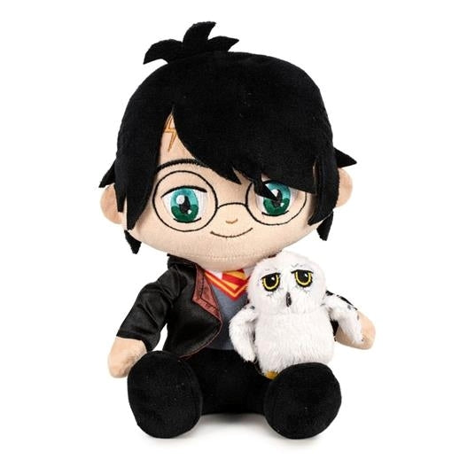 Barrado Harry Potter: Harry Sitting With Hedwig - Peluche 24cm Barrado