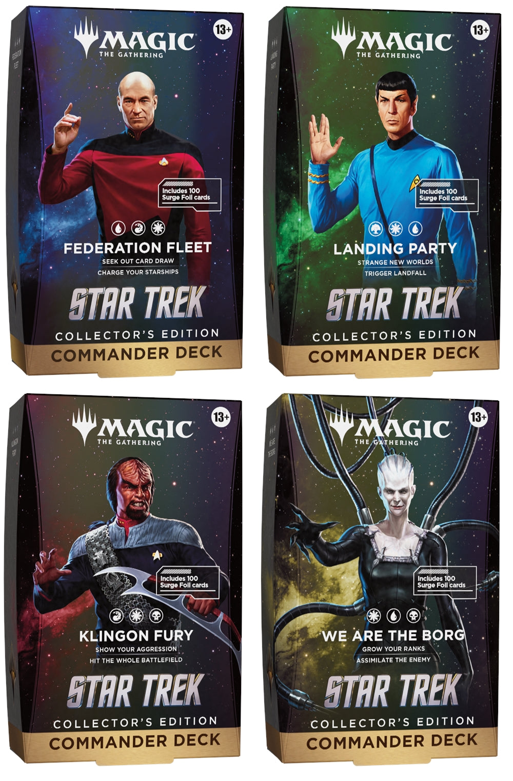 Magic: The Gathering - Star Trek Collector's Commander Display (4 mazzi) - ENG Wizards
