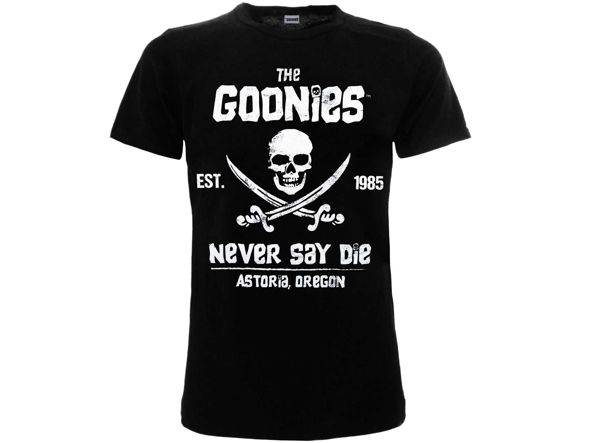 THE GOONIES - NEVER SAY DIE T-shirt L nera - Disponibile in 2/3 giorni lavorativi