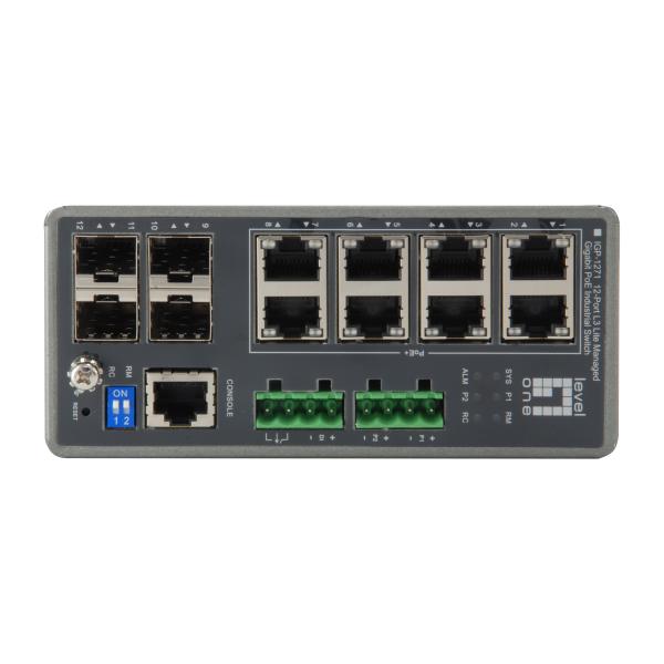 LevelOne IGP-1271 Gestito L3 Gigabit Ethernet (10/100/1000) Grigio Supporto Power over Ethernet (PoE) - Disponibile in 6-7 giorni lavorativi