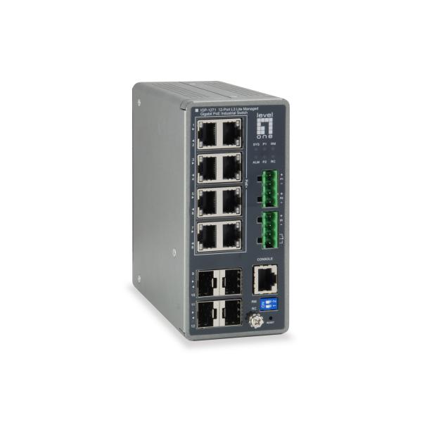 LevelOne IGP-1271 Gestito L3 Gigabit Ethernet (10/100/1000) Grigio Supporto Power over Ethernet (PoE) - Disponibile in 6-7 giorni lavorativi
