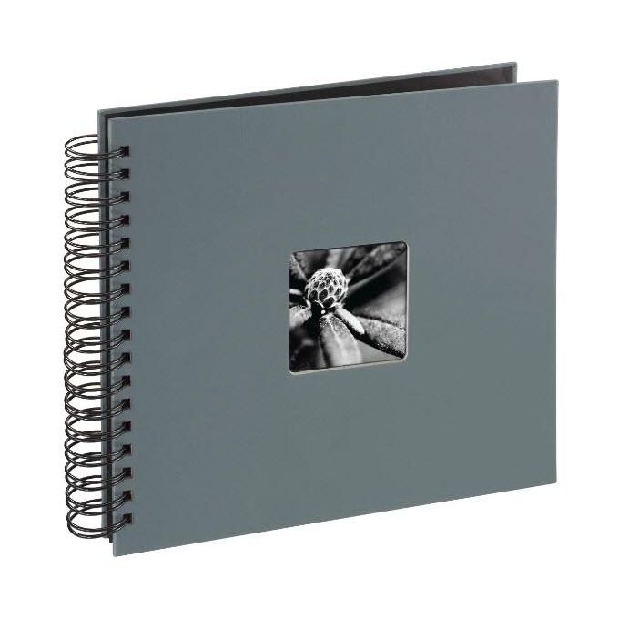 Hama Fine Art Album Fotografico e Portalistino a Spirale Grigio 28x24cm 50 Pagine Nere - Disponibile in 3-4 giorni lavorativi