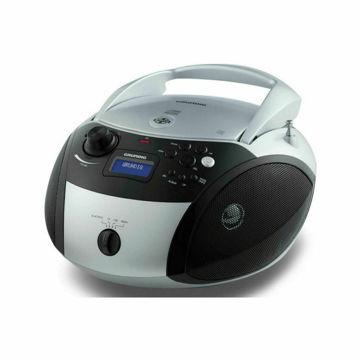 Radio CD Bluetooth MP3 Grundig RCD1500BTS Argentato Nero/Grigio - Disponibile in 3-4 giorni lavorativi