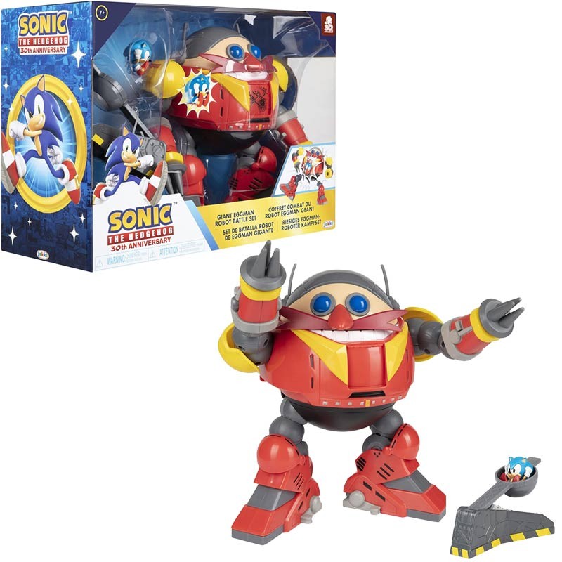 JAKKS PACIFIC SONIC THE HEDGEHOG GIANT EGGMAN ROBOT BATTLE SET - Disponibile in 2/3 giorni lavorativi