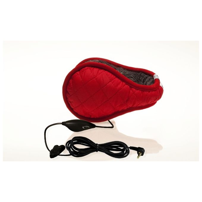 Hi-Ear Paraorecchie Musicale con Speaker e Jack 3.5 Trapuntato Rosso - Disponibile in 3-4 giorni lavorativi