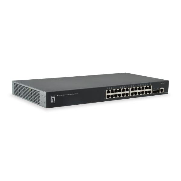 LevelOne GTL-2661 Gestito L2 Gigabit Ethernet (10/100/1000) Nero Supporto Power over Ethernet (PoE) - Disponibile in 6-7 giorni lavorativi
