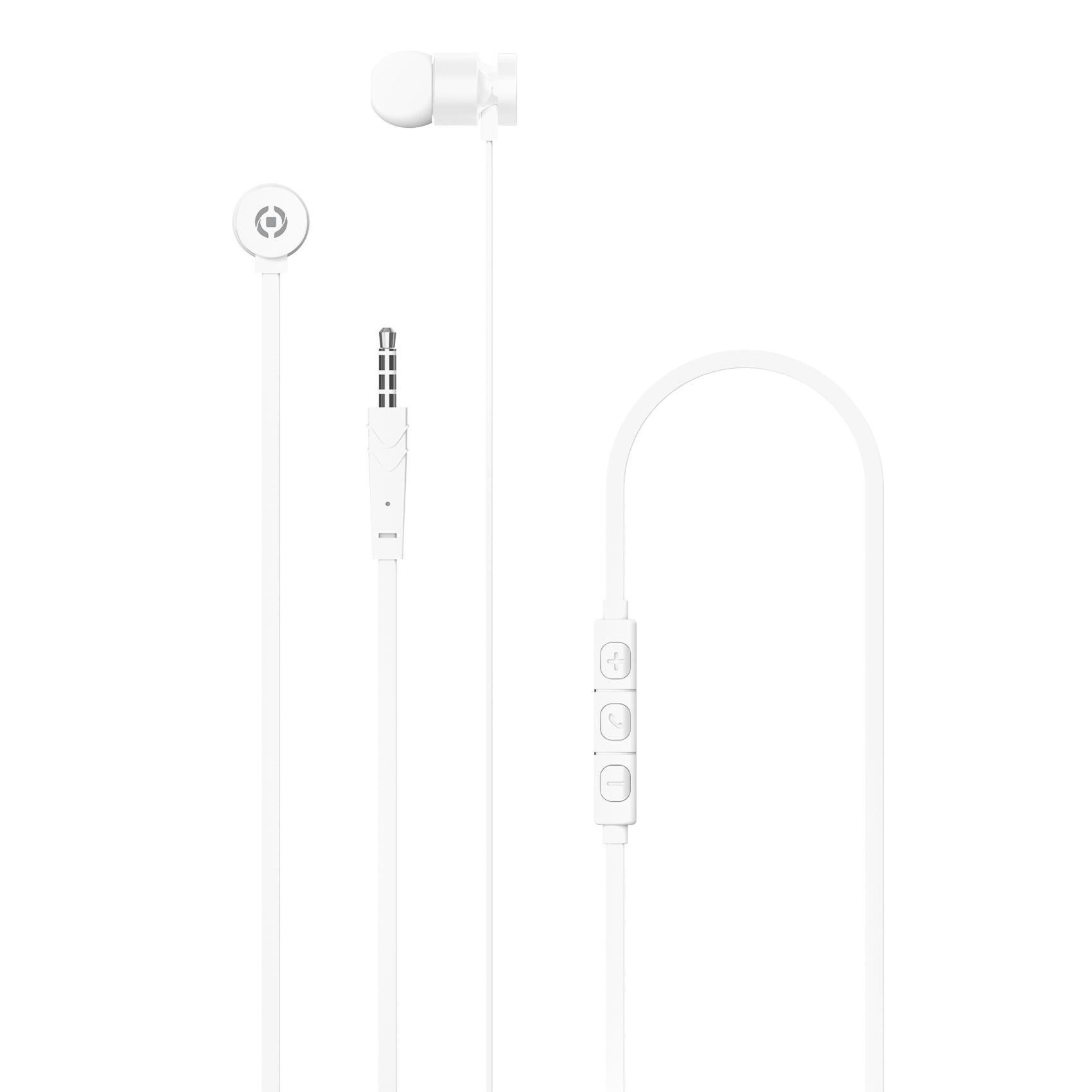CELLY - UP 1000 - WIRED EARPHONES WHITE (AURICOLARI CON CAVO) - Disponibile in 2/3 giorni lavorativi Accessori Telefonia