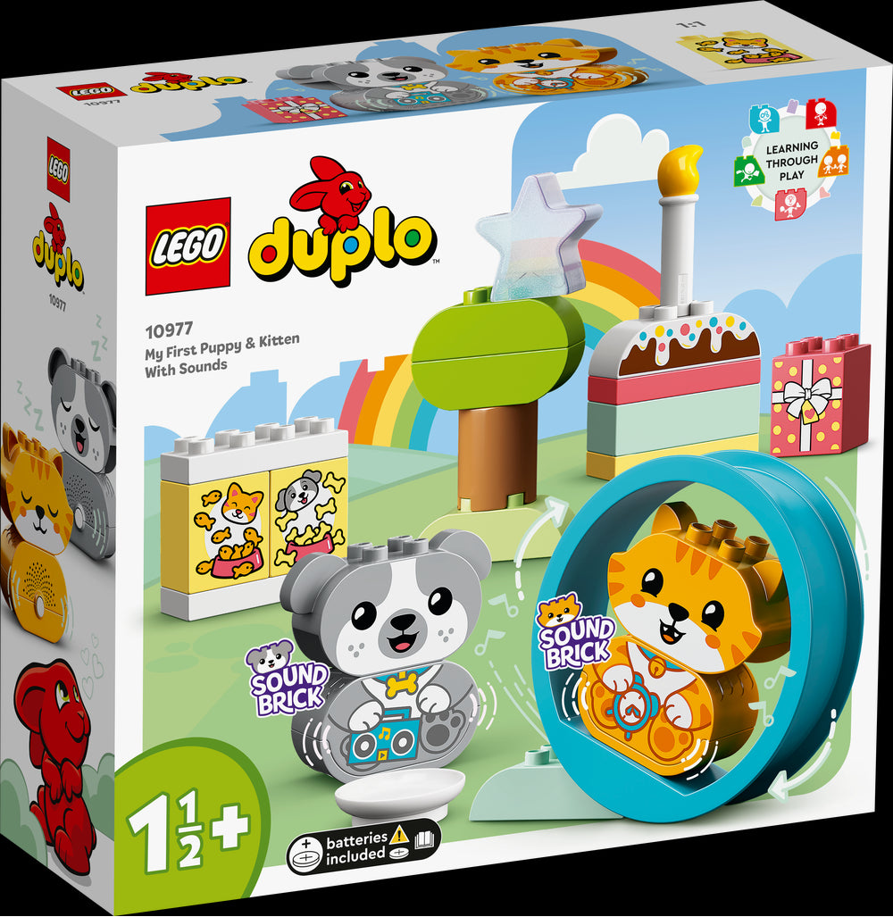 LEGO 10977 Il mio primo cagnolino e gattino con suoni - Disponibile in 2/3 giorni lavorativi