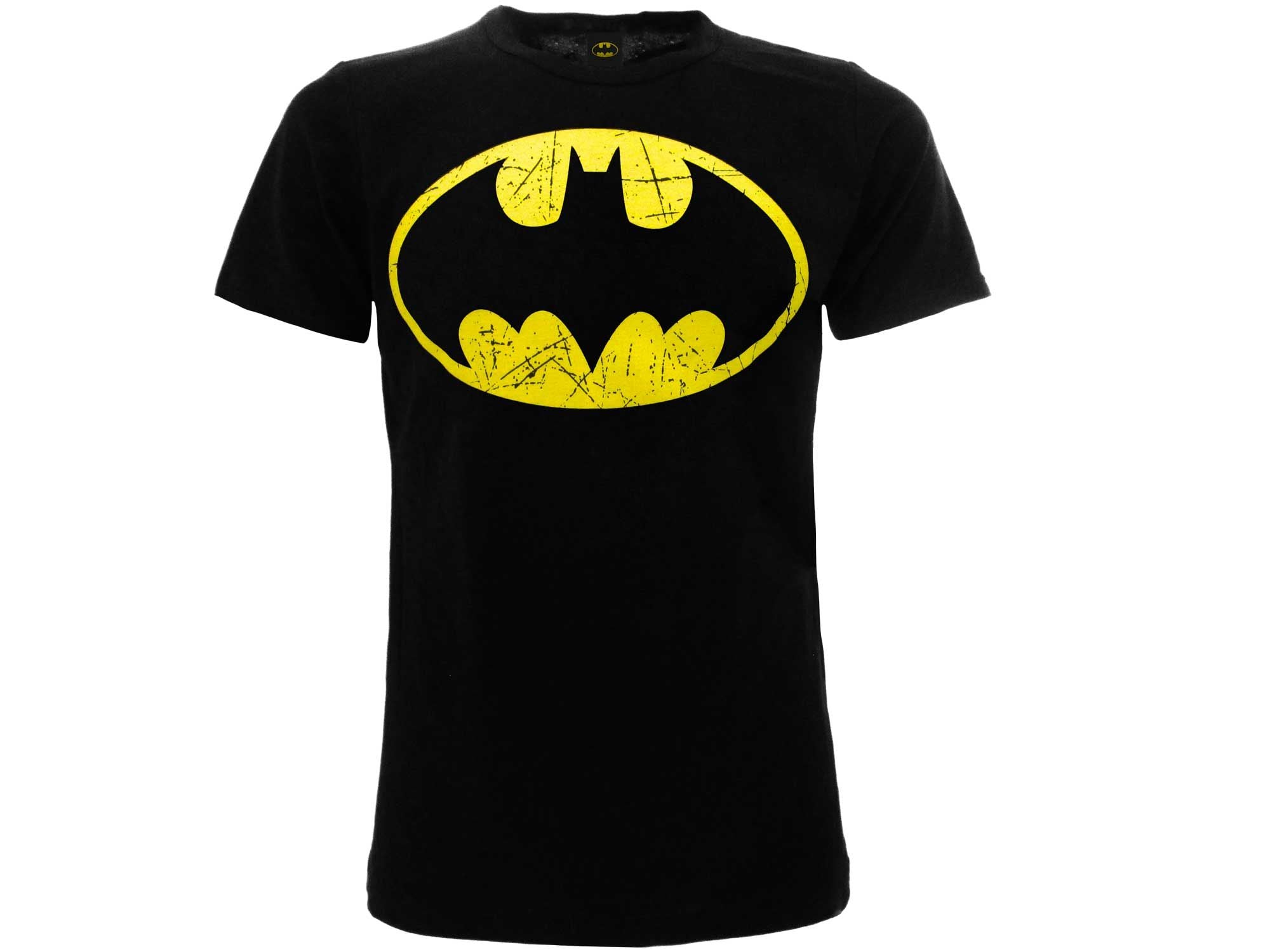 BATMAN LOGO VINTAGE - T-Shirt L nera - Disponibile in 2/3 giorni lavorativi