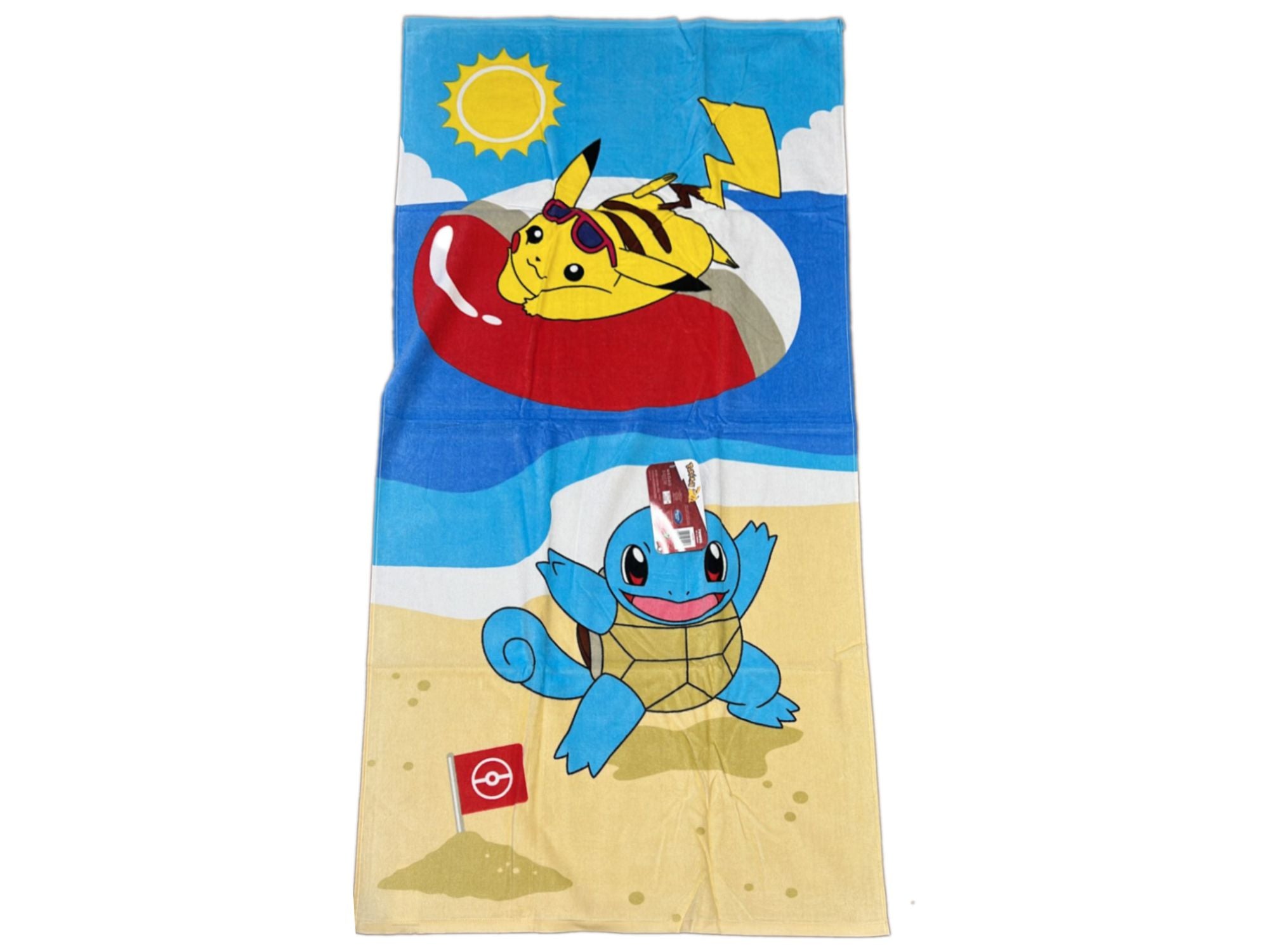 POKEMON - Asciugamano / Telo mare "Pikachu & Squirtle" (70 x 140cm) - Disponibile in 2/3 giorni lavorativi