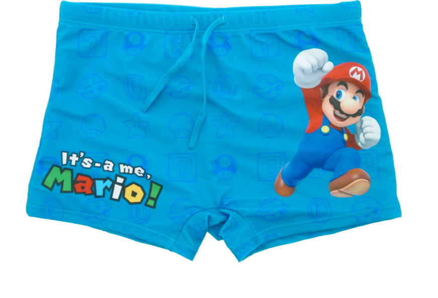NINTENDO SUPER MARIO : IT'S ME MARIO - COSTUME DA BAGNO BOXER 10 ANNI (140cm) - Disponibile in 2/3 giorni lavorativi
