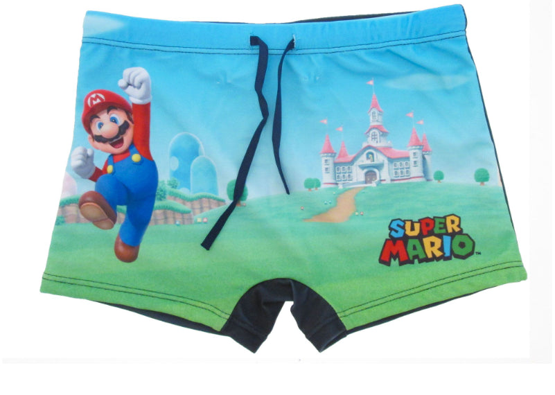 NINTENDO SUPER MARIO : MUSHROOM KINGDOM CASTLE - COSTUME DA BAGNO BOXER 10 ANNI (140cm) - Disponibile in 2/3 giorni lavorativi