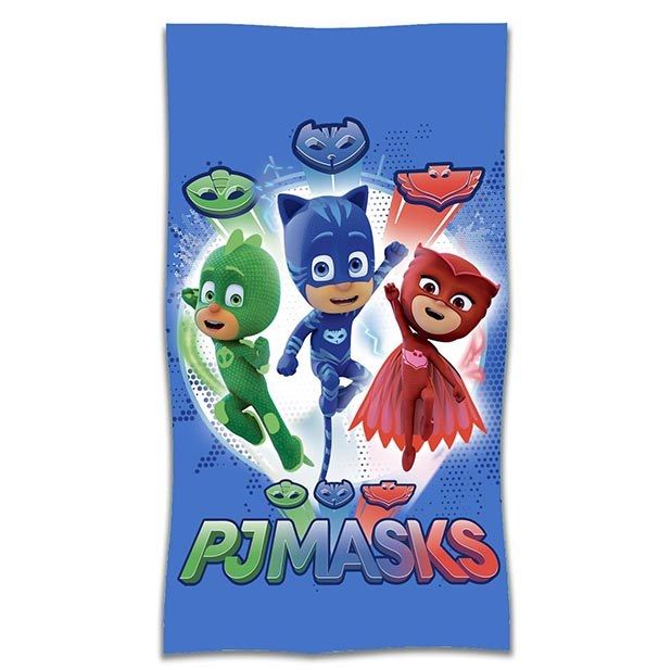 PJ MASKS : Asciugamano / Telo mare " Jumping Team " (70x140cm) - Disponibile in 2/3 giorni lavorativi