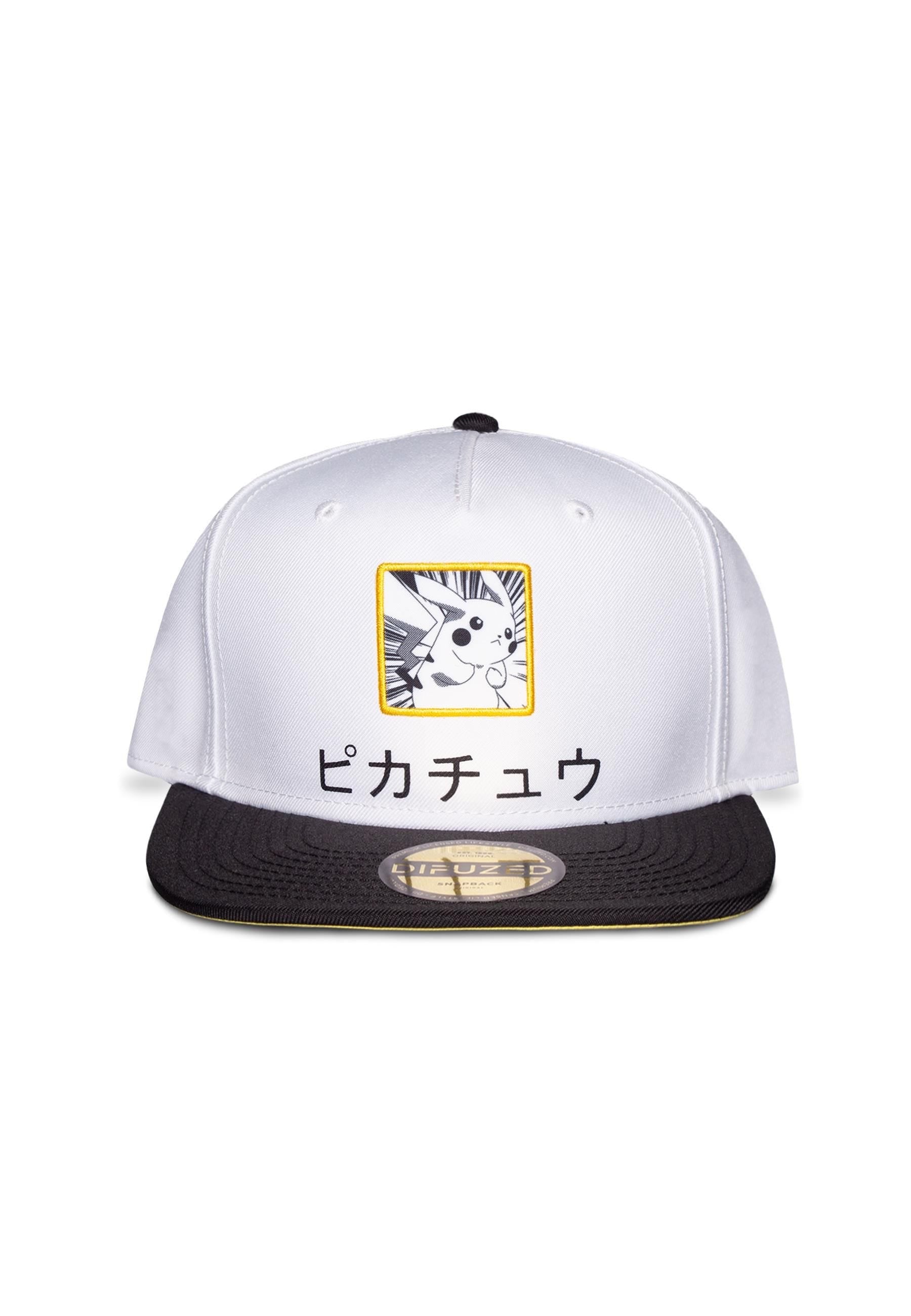 DIFUZED POKEMON : CAPPELLO SNAPBACK PIKACHU BIANCO E NERO - Disponibile in 2/3 giorni lavorativi
