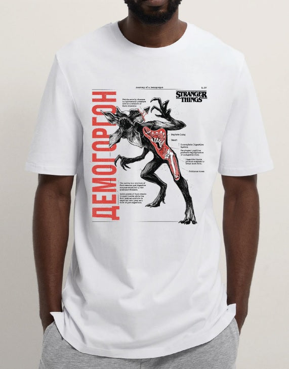 DIFUZED STRANGER THINGS - DEMOGORGON IN RUSSO T-SHIRT (XL) - Disponibile in 2/3 giorni lavorativi