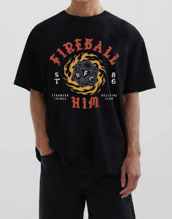 STRANGER THINGS - FIREBALL HIM T-SHIRT (XL) - Disponibile in 2/3 giorni lavorativi