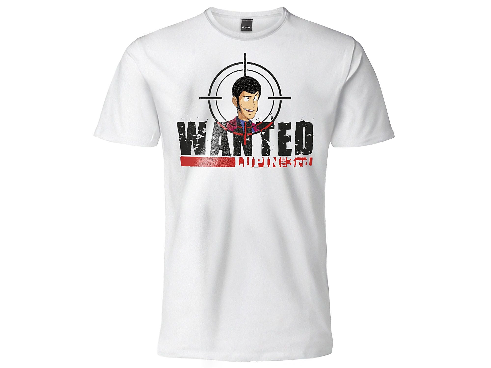 T-Shirt Lupin 3th - Wanted bianca S - Disponibile in 2/3 giorni lavorativi