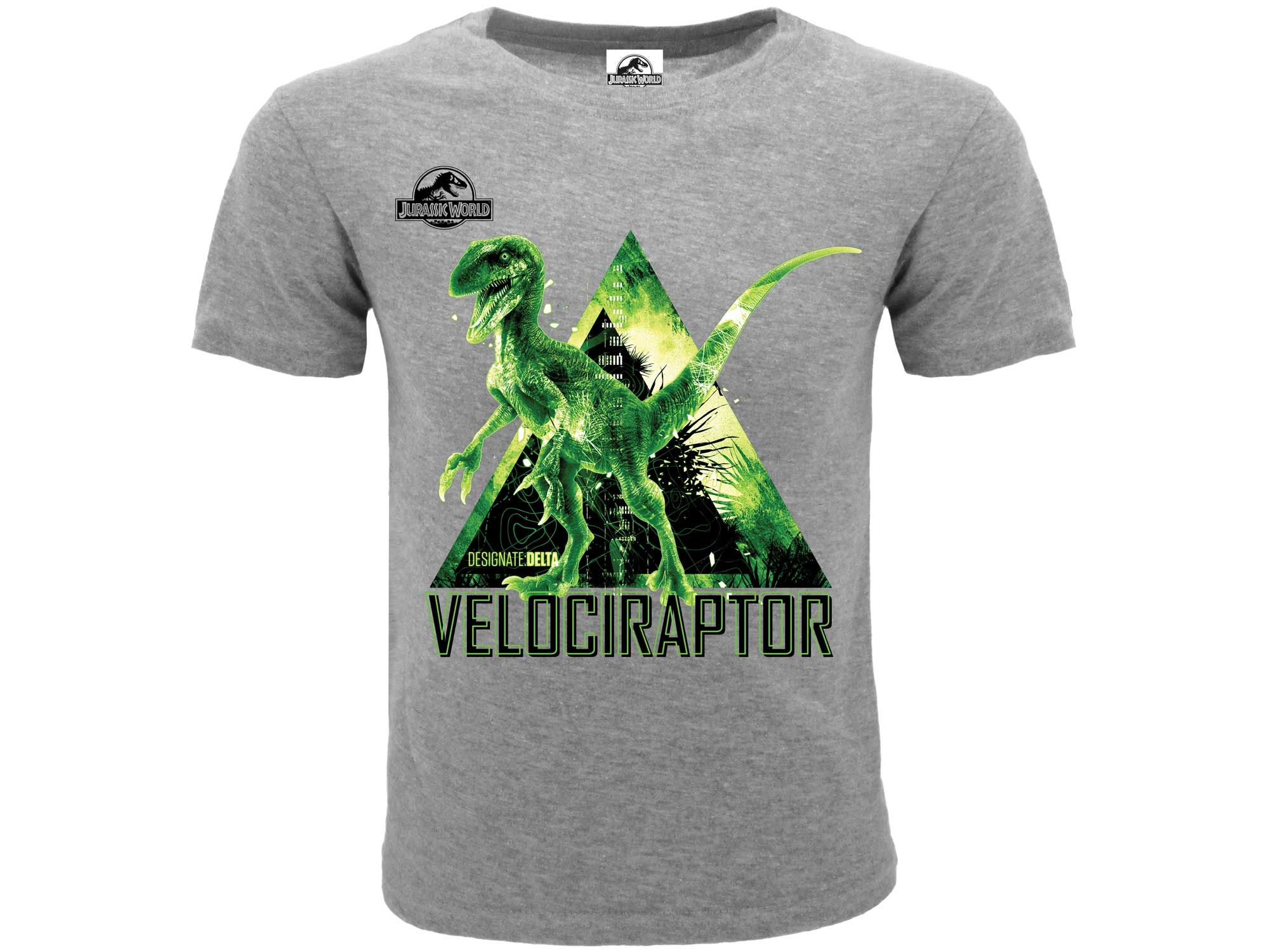 JURASSIC WORLD : VELOCIRAPTOR T-shirt 5/6 anni grigia - Disponibile in 2/3 giorni lavorativi