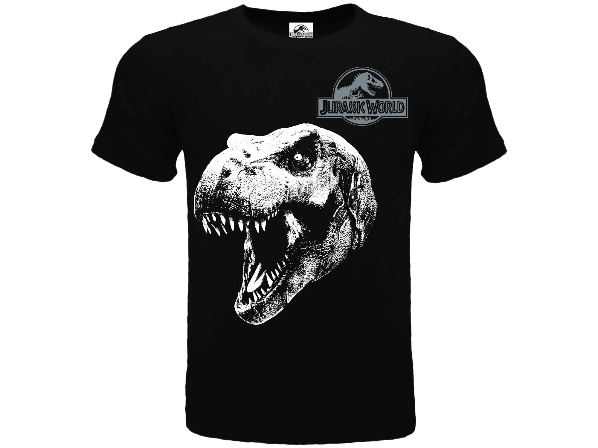 JURASSIC WORLD : T-REX T-shirt 5/6 anni nera - Disponibile in 2/3 giorni lavorativi