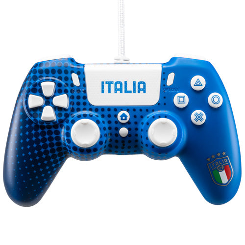 PS4 QUBICK Wired Controller PS4: Nazionale Italiana di Calcio Accessori - Disponibile in 2/3 giorni lavorativi