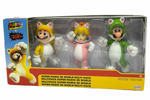 JAKKS PACIFIC NINTENDO SUPER MARIO 3D WORLD 3PACK FIGURE 10CM. - Disponibile in 2/3 giorni lavorativi