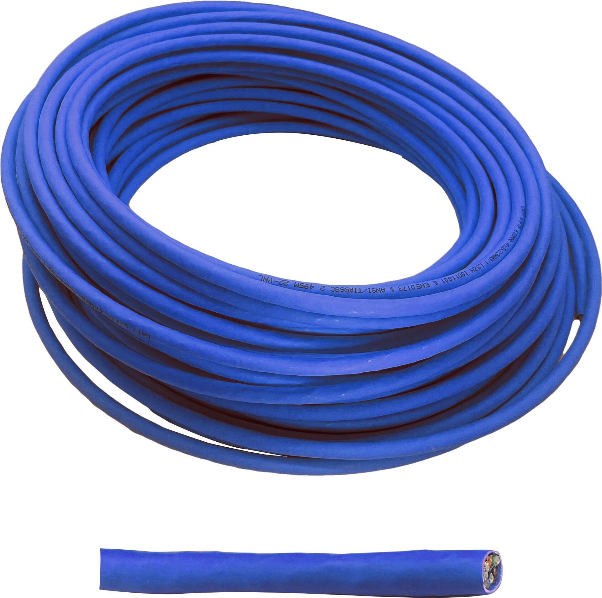 Helos - Bulkkabel - 305 m - SFTP, PiMF - CAT 8 - halogenfrei - Blau - Disponibile in 6-7 giorni lavorativi