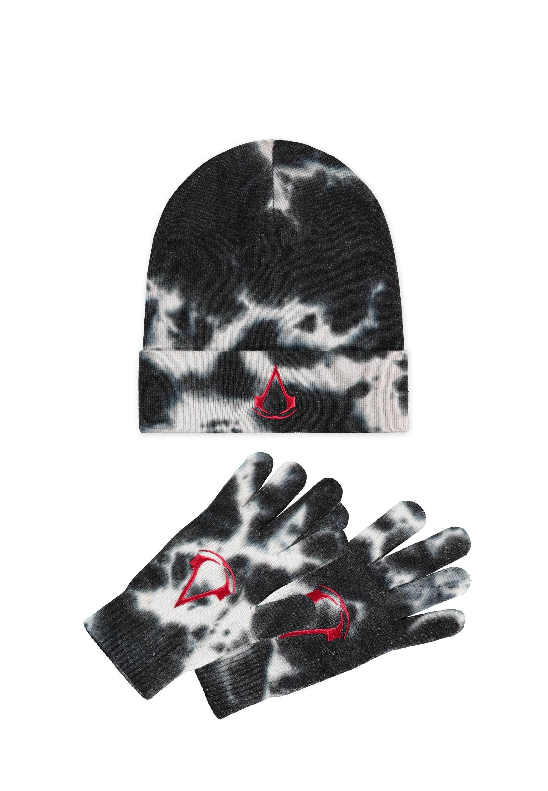 DIFUZED ASSASSIN'S CREED - SET BERRETTO + GUANTI LOGO: TIE DYE - Disponibile in 2/3 giorni lavorativi