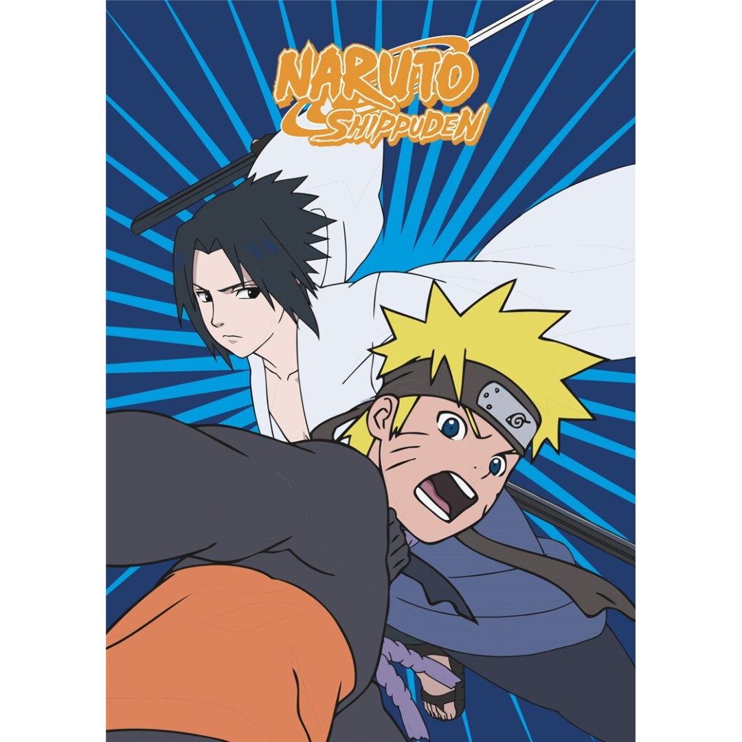 NARUTO - Coperta in pile: "Naruto & Sasuke" (100x140cm) - Disponibile in 2/3 giorni lavorativi GED