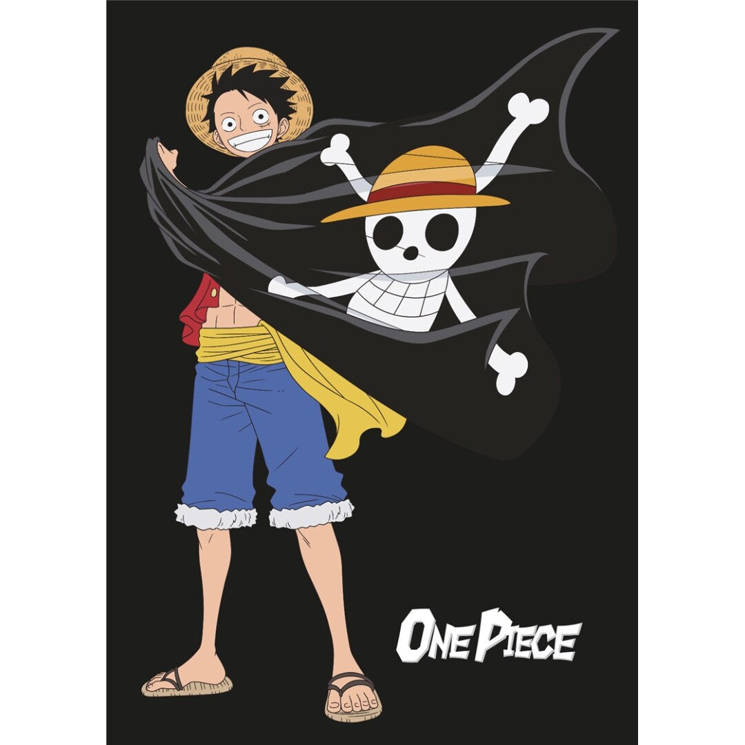 ONE PIECE - Coperta in pile: "Pirates flag Luffy" (100x140cm) - Disponibile in 2/3 giorni lavorativi