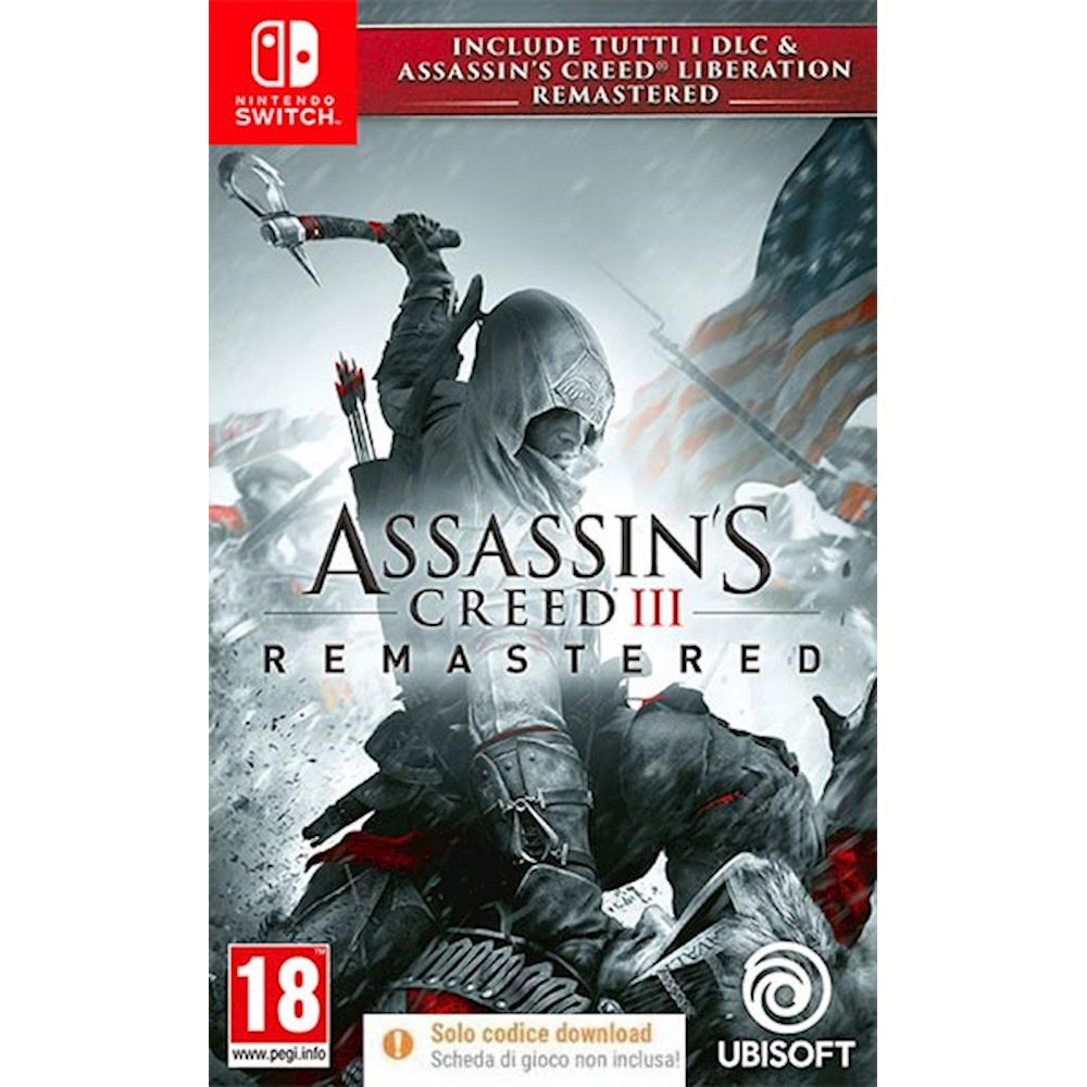 Switch Assassin's Creed III Remastered (solo codice) - Disponibile in 2/3 giorni lavorativi