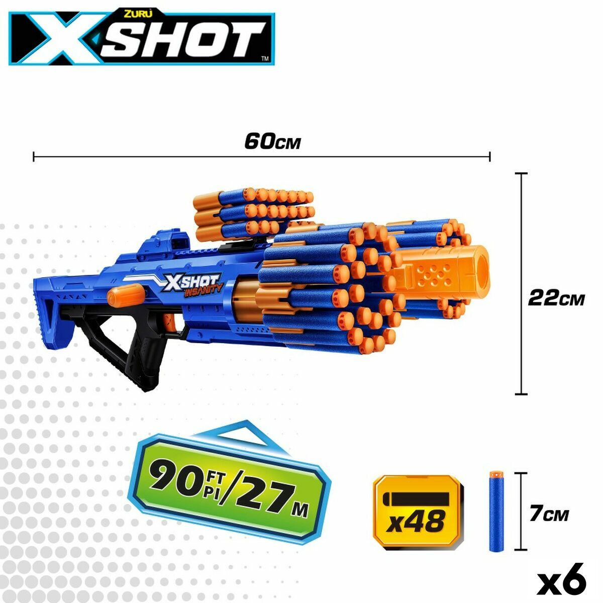 Pistola a Freccette Zuru X-Shot Insanity Berzerko - Disponibile in 3-4 giorni lavorativi