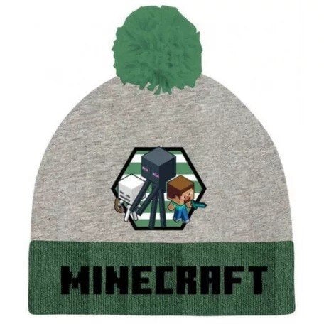 MINECRAFT BERRETTO GRIGIO/VERDE 4-5 ANNI - Disponibile in 2/3 giorni lavorativi