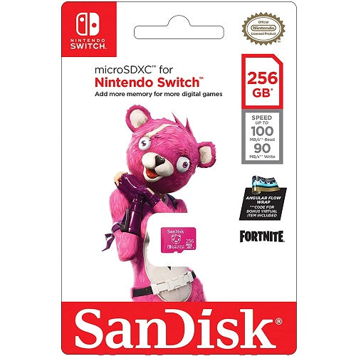 Switch SANDISK Micro SDXC 256 GB Fortnite Edition Cuddle Team Accessori - Disponibile in 2/3 giorni lavorativi
