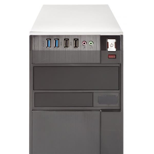 Itek Cabinet MicroATX midi Tower Modello robb - alimentatore 500w - 2xusb 3.0 Frontali - full nero - Disponibile in 3-4 giorni lavorativi