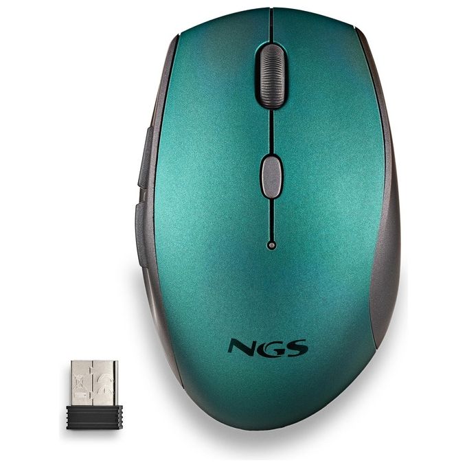 NGS BEE Mouse Mano Destra RF Wireless Ottico 1600 DPI Blu - Disponibile in 3-4 giorni lavorativi
