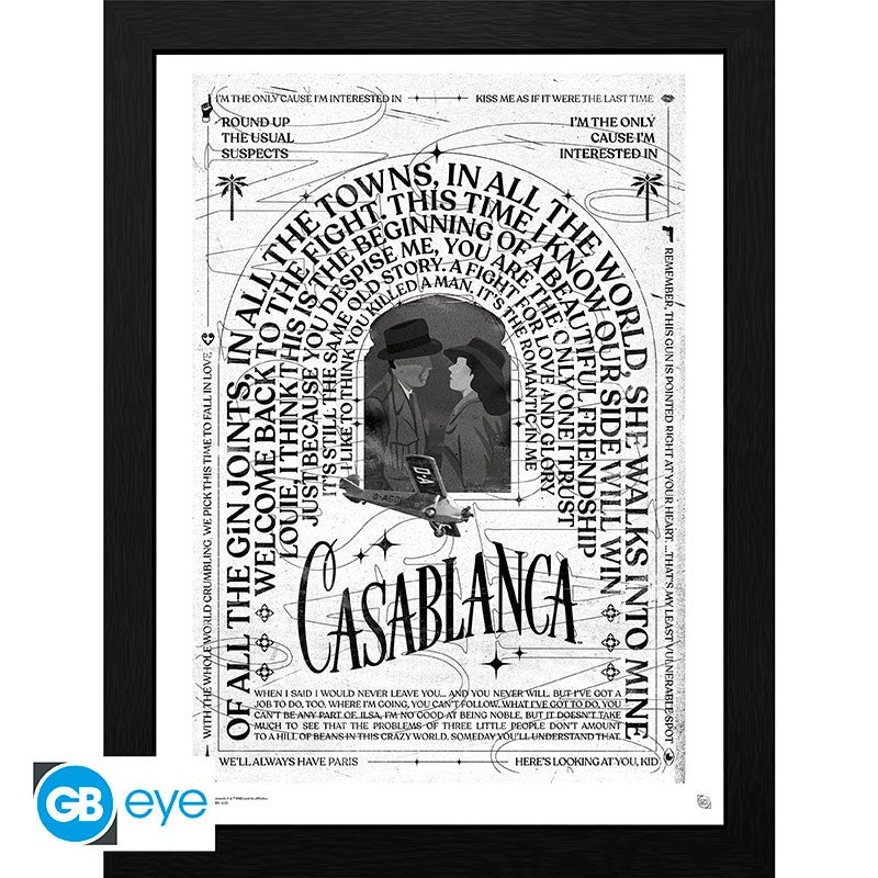 ABYSTYLE CASABLANCA - Poster incorniciato: "Warner 100th" (30x40) - Disponibile in 2/3 giorni lavorativi